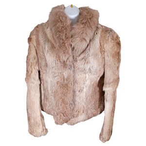 Split End LTD Genuine Rabbit Fur Coat Medium Vintage Brown